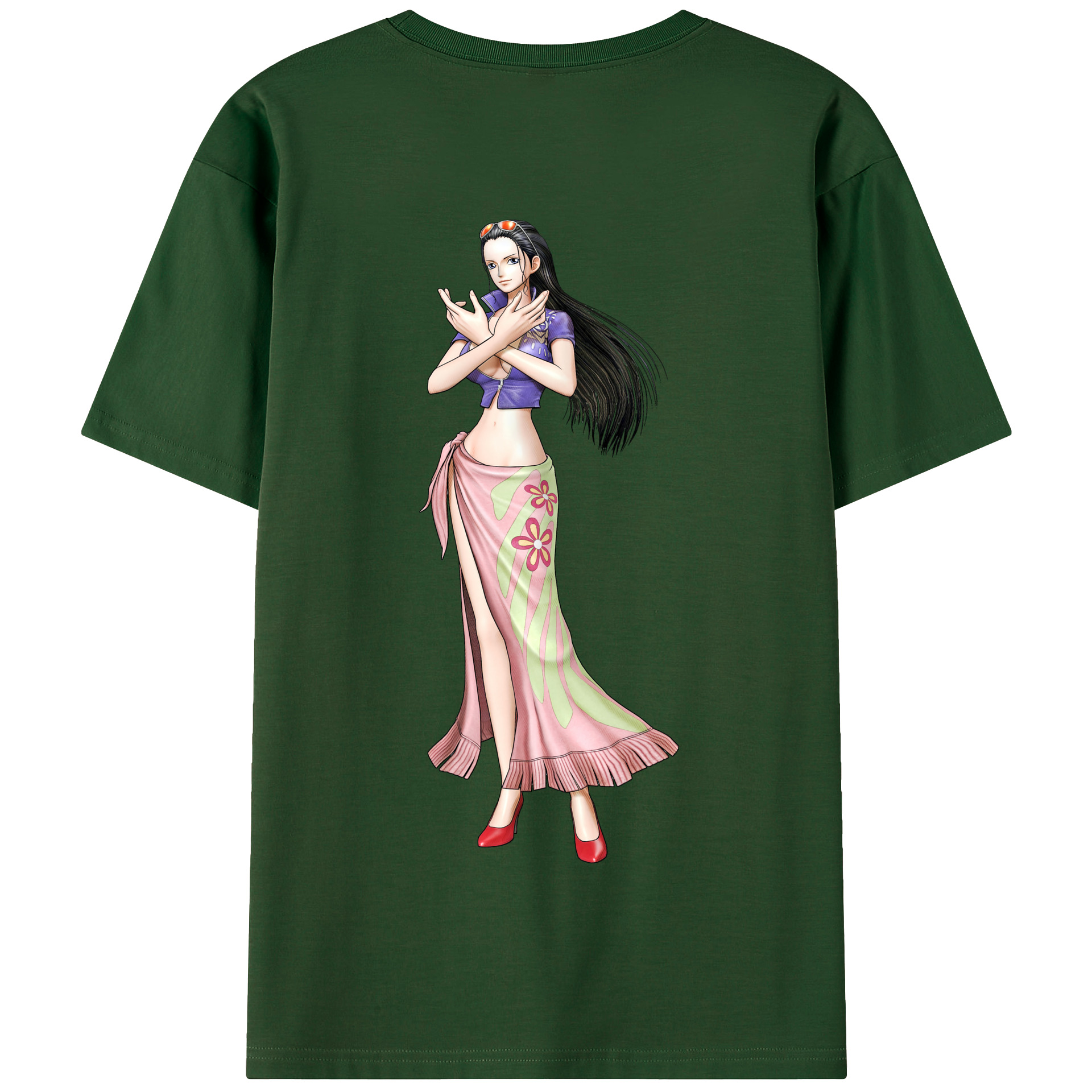 ワンピース ニコ・ロビン ONE PIECE Nico Robin 綿100％半袖Tシャツ（背面プリント）